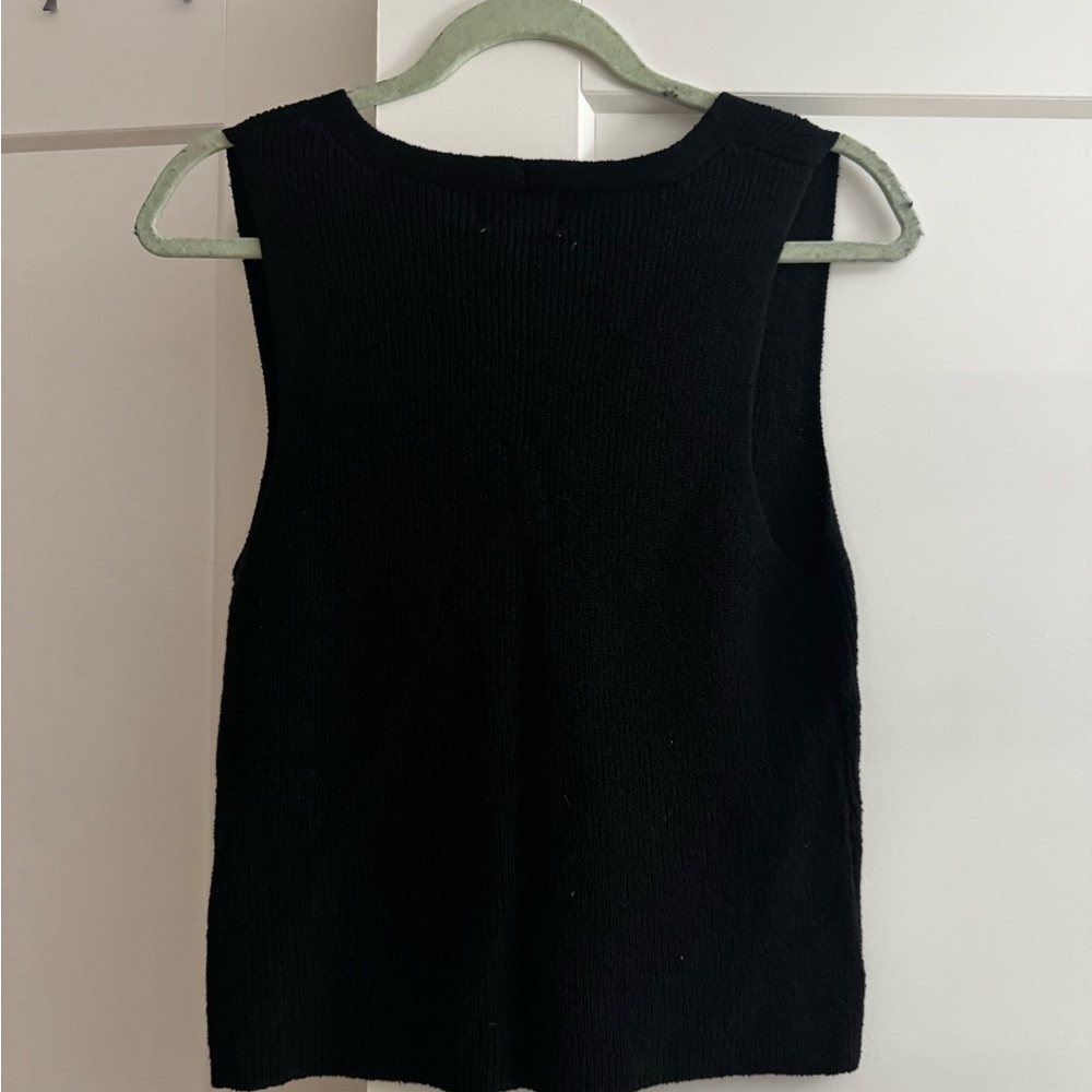 Universal Thread Black Button-Down Vest - Picture 2 of 3